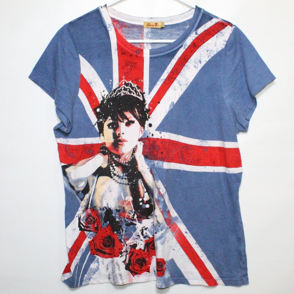 Women's Seven7 Luxe Union Jack Jeweled Shirt